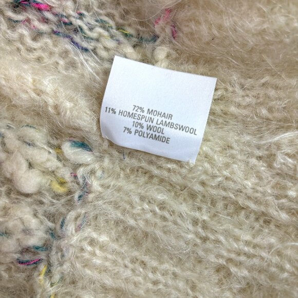 Bernat Klein Hand-Knit Mohair Bobble Sweater Multicolor Pullover Jumper Fits M - Picture 7 of 7